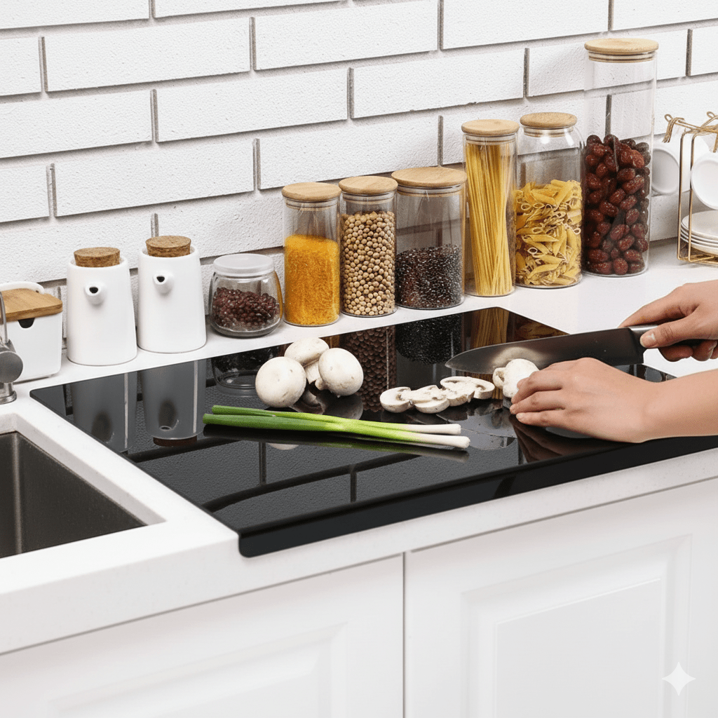 Planche à Découper Acrylique Light TOP – Protection Élégante de Comptoir avec Rebord Antidérapant