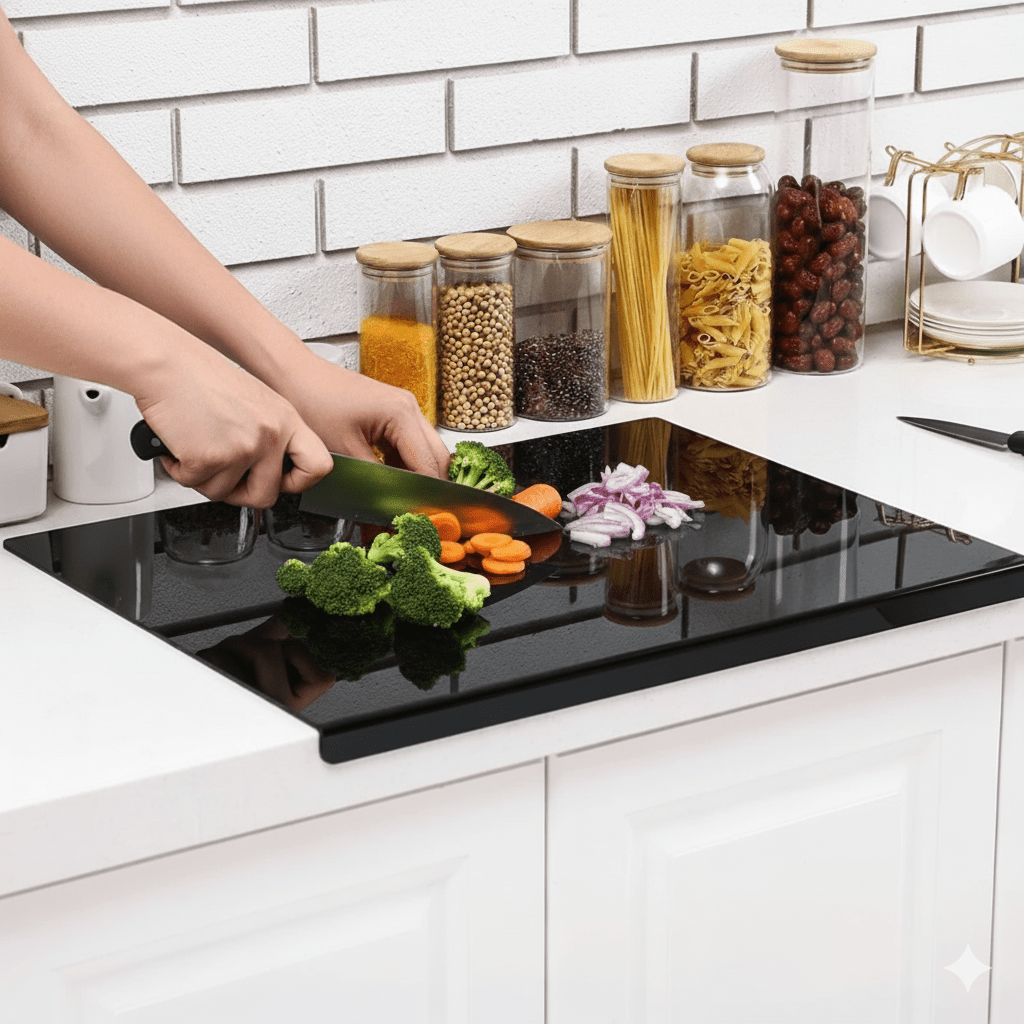 Planche à Découper Acrylique Light TOP – Protection Élégante de Comptoir avec Rebord Antidérapant