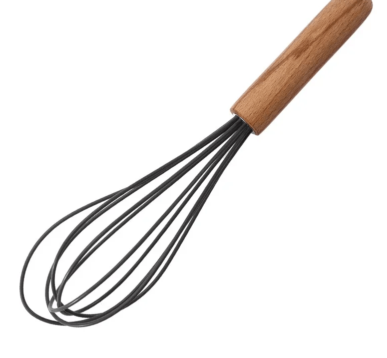Fouet Pastel en Silicone avec Manche en Bois