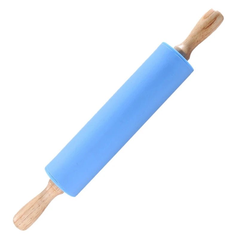 Rouleau en silicone et poignées en bois