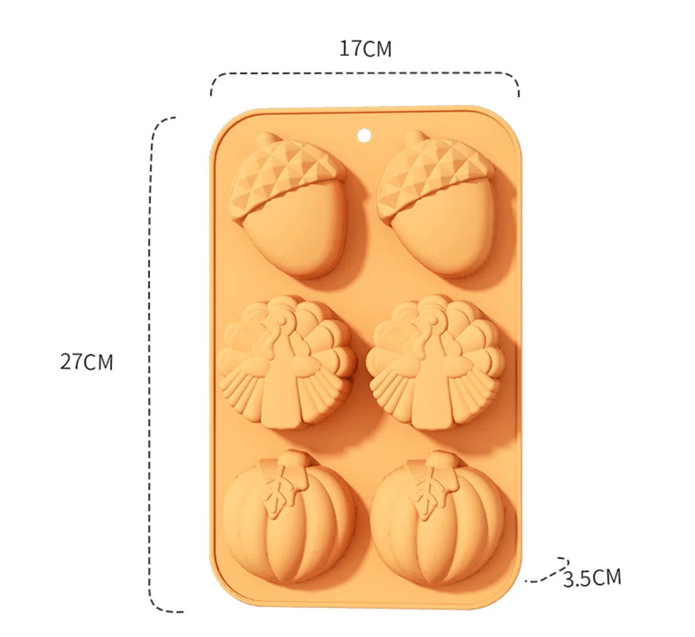 Moule Silicone fruit du chĂȘne et Feuilles