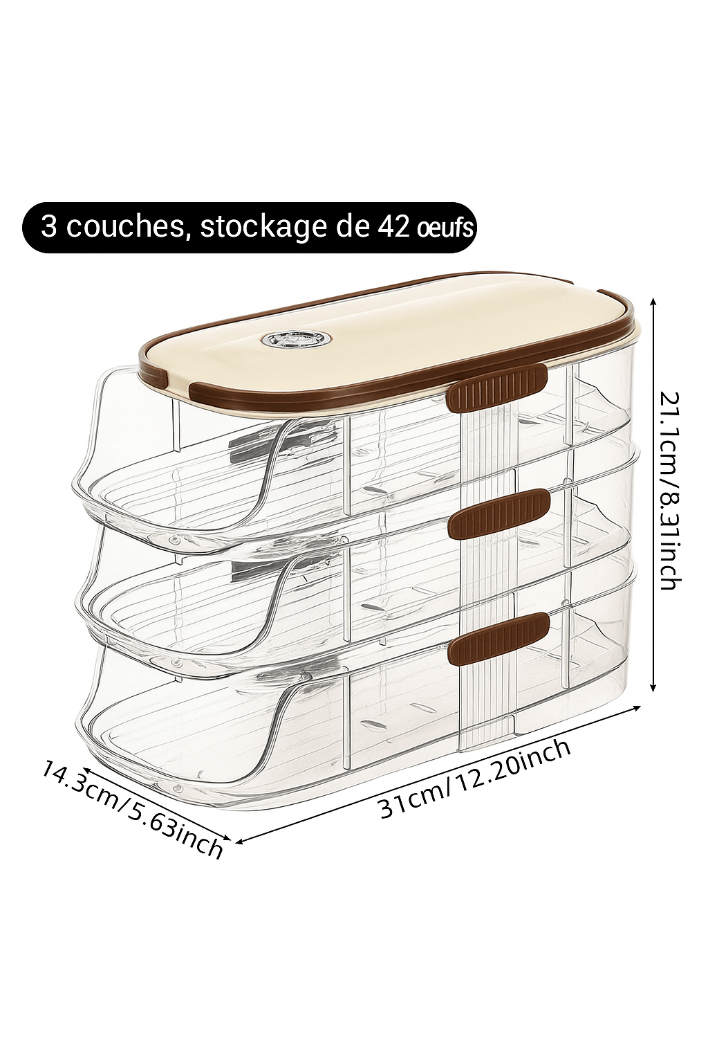 Boîte Range-Œufs  à Roulement Automatique