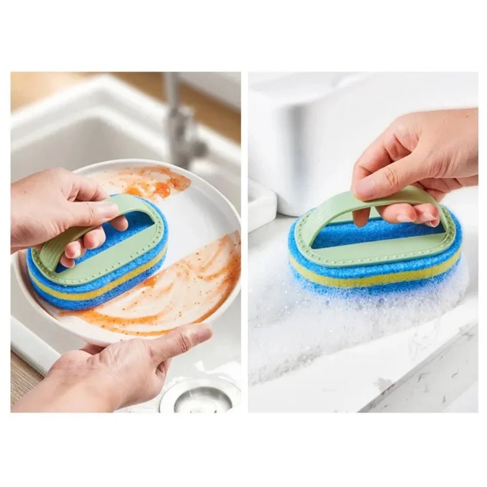 Brosse-Éponge Multifonction Compacte – Nettoyage Cuisine