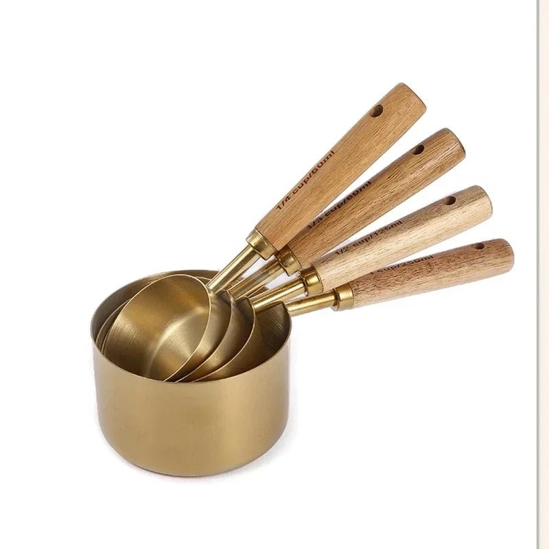 Set de Cuillères Doseuses Bois et Laiton