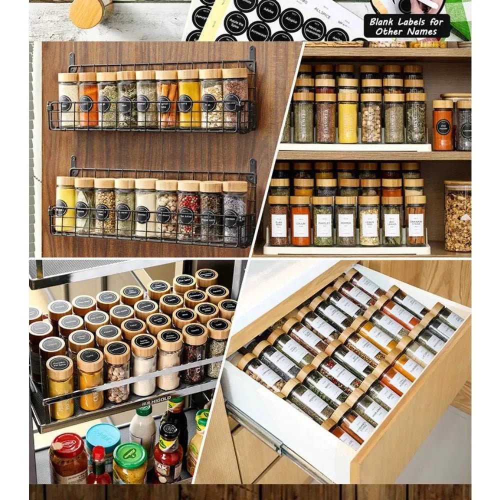 Ensemble de pots à épices en verre