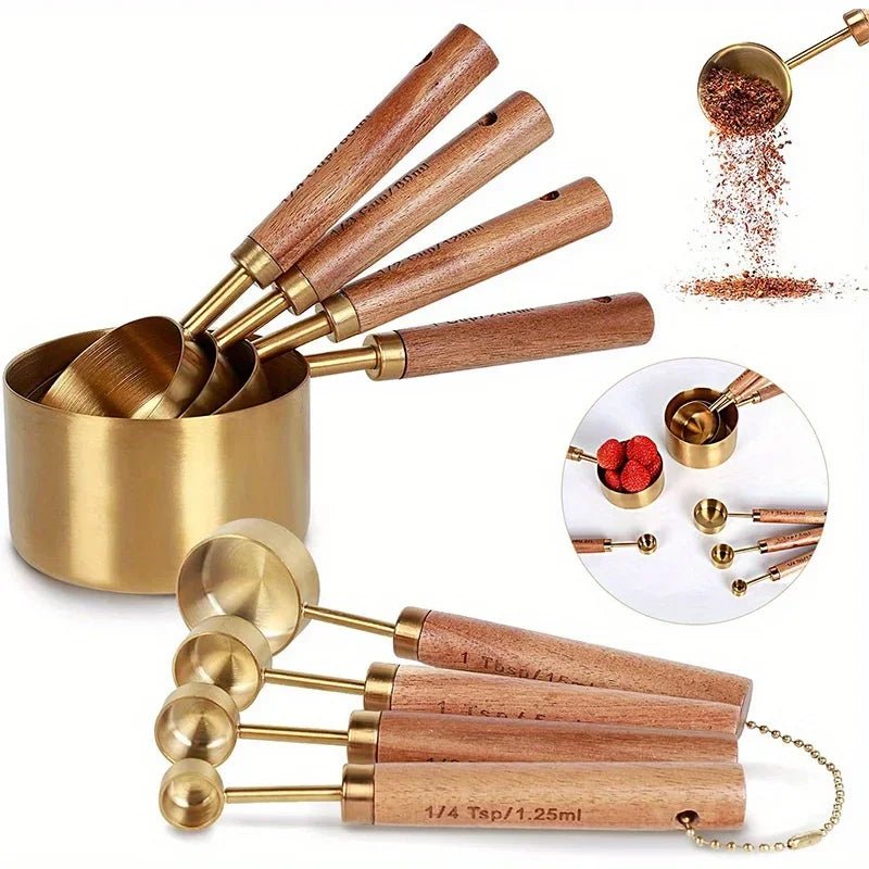 Set de Cuillères Doseuses Bois et Laiton