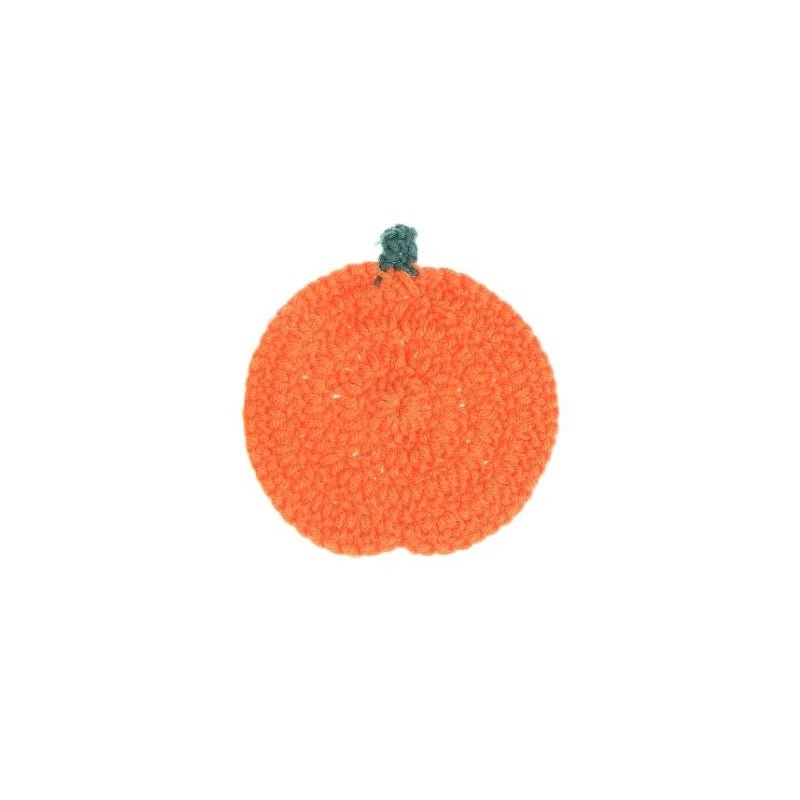 Sous-verres motifs citrouille finement crochetés