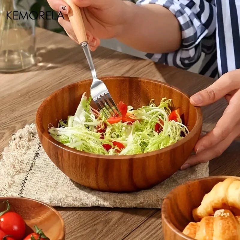 Saladier en bois d'acacia - chaleur naturelle pour votre table