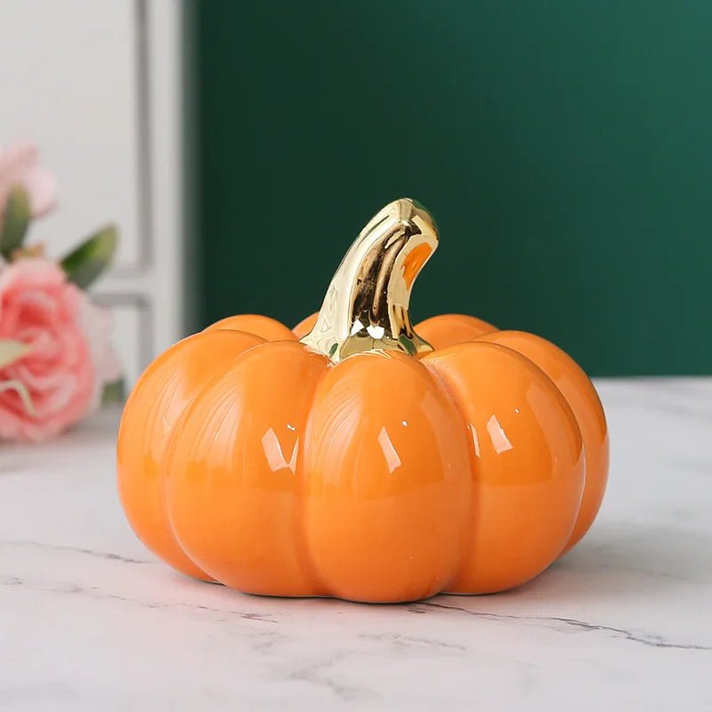 Figurine Citrouille en Céramique | Artisanale