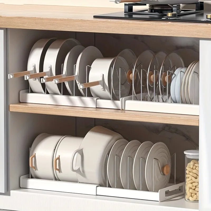 Organisateur extensible de casseroles et couvercles