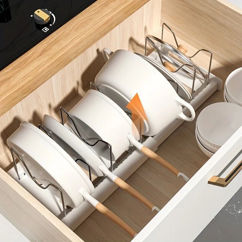 Organisateur extensible de casseroles et couvercles