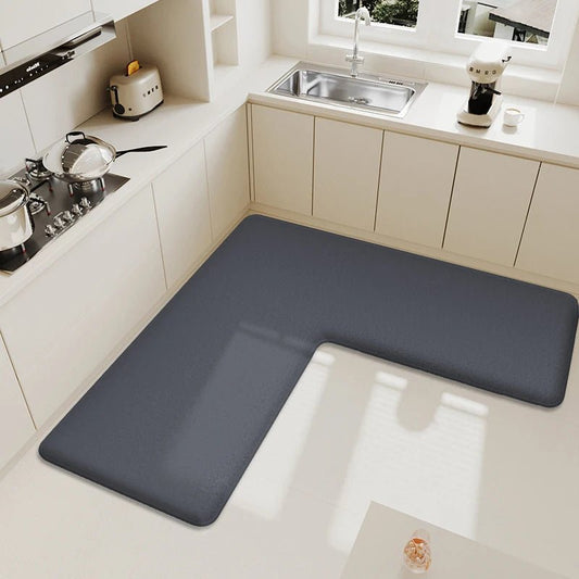 Tapis de Cuisine en L Antidérapant Épais