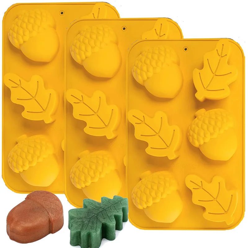 Moule Silicone fruit du chĂȘne et Feuilles