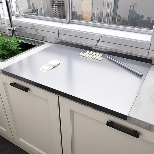 Planche à découper inox anti-débordement