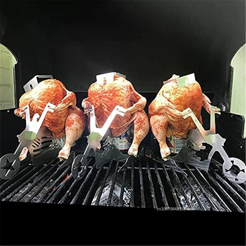 Support Moto Inox pour Poulet Rôti - Boutique Cuisine AZSupport Moto Inox pour Poulet Rôti
