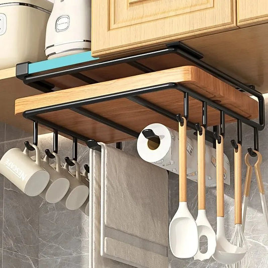 Organisateur Suspendu en Acier Inoxydable – Rangement Compact Multifonction