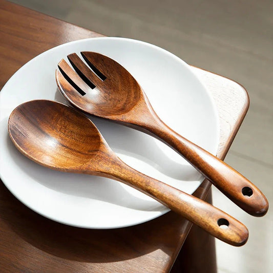Set de 2 couverts à salade en bois