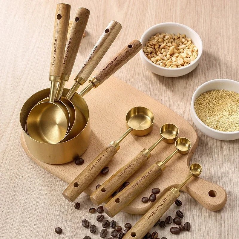 Set de Cuillères Doseuses Bois et Laiton