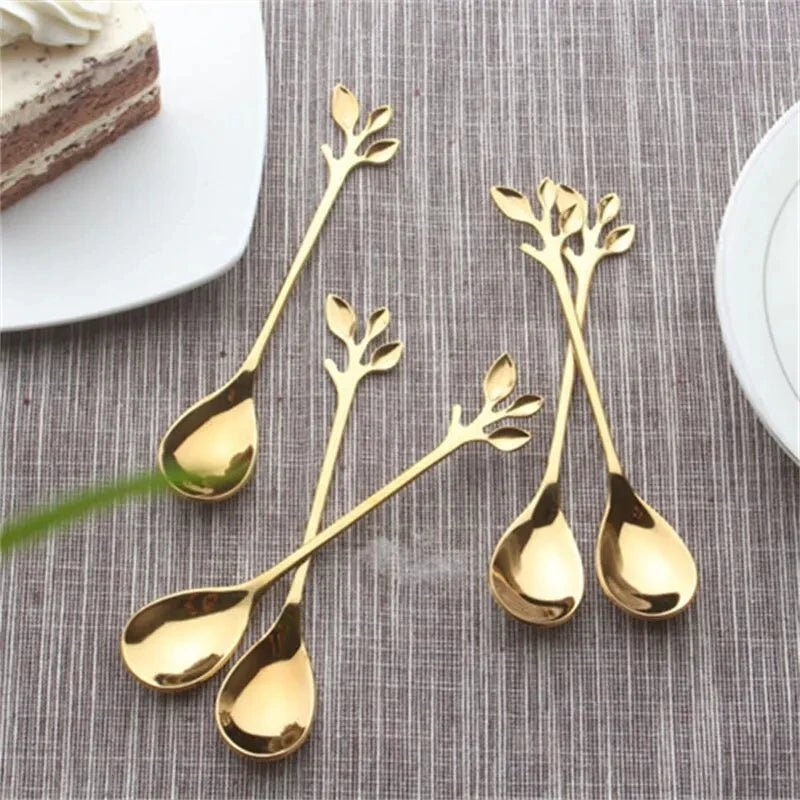 Lot de 6 cuillères en inox doré - Boutique Cuisine AZ