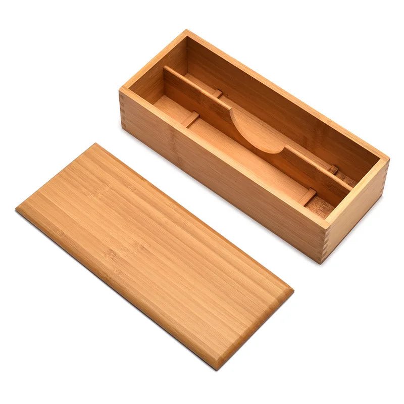 Boîte de Rangement en Bambou pour Couverts