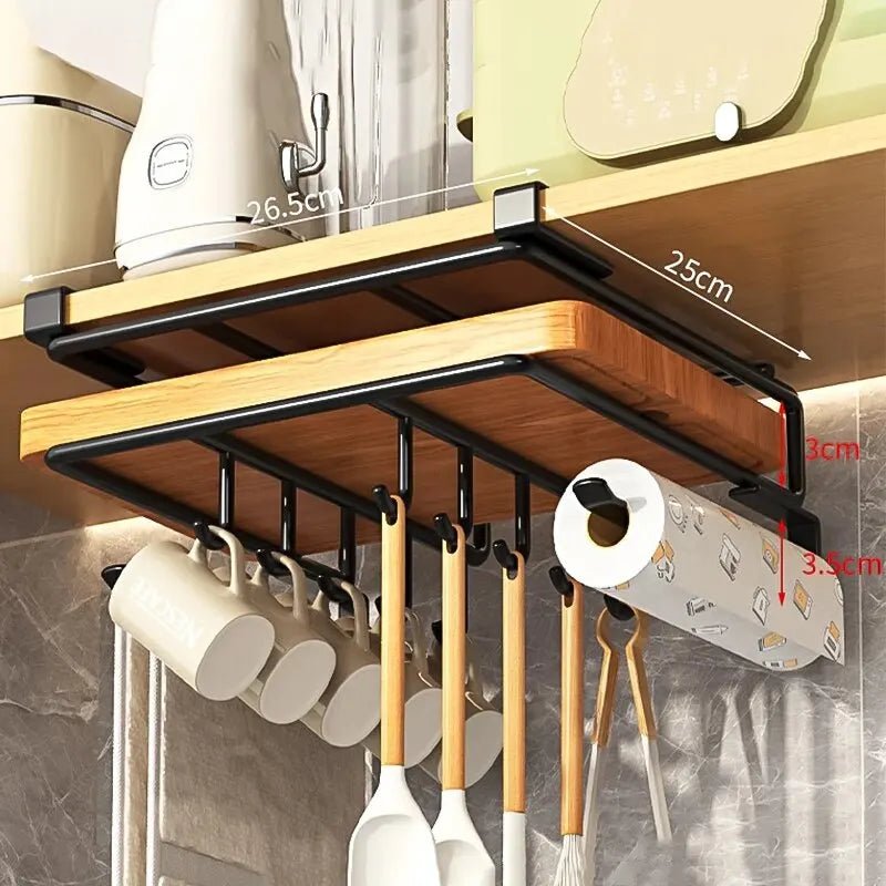 Organisateur Suspendu en Acier Inoxydable – Rangement Compact Multifonction