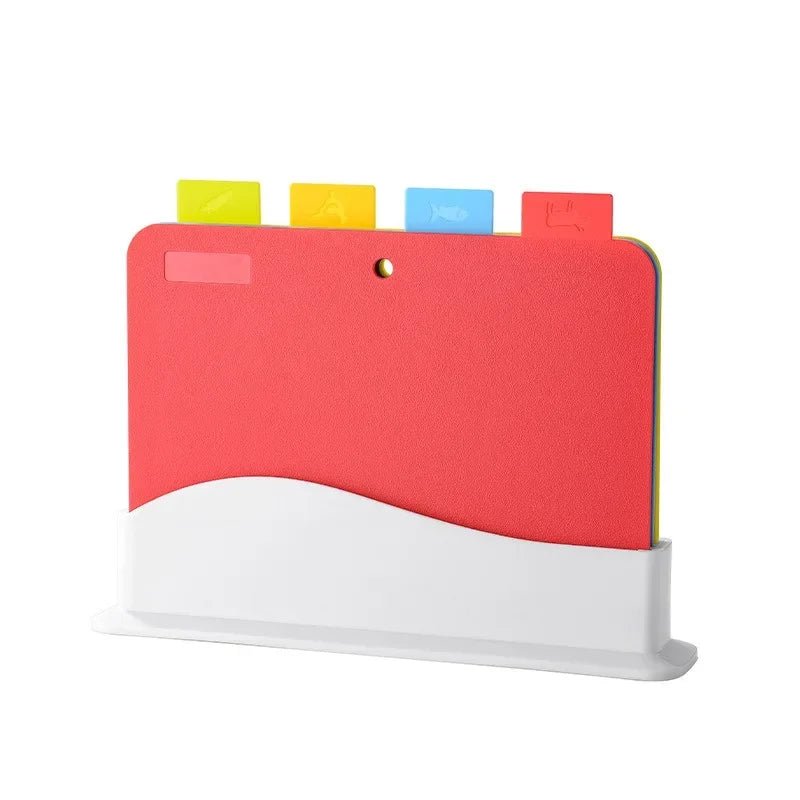 Set de 4 Planches à Découper Hygiéniques – Avec Support Antidérapant et Codes Couleur