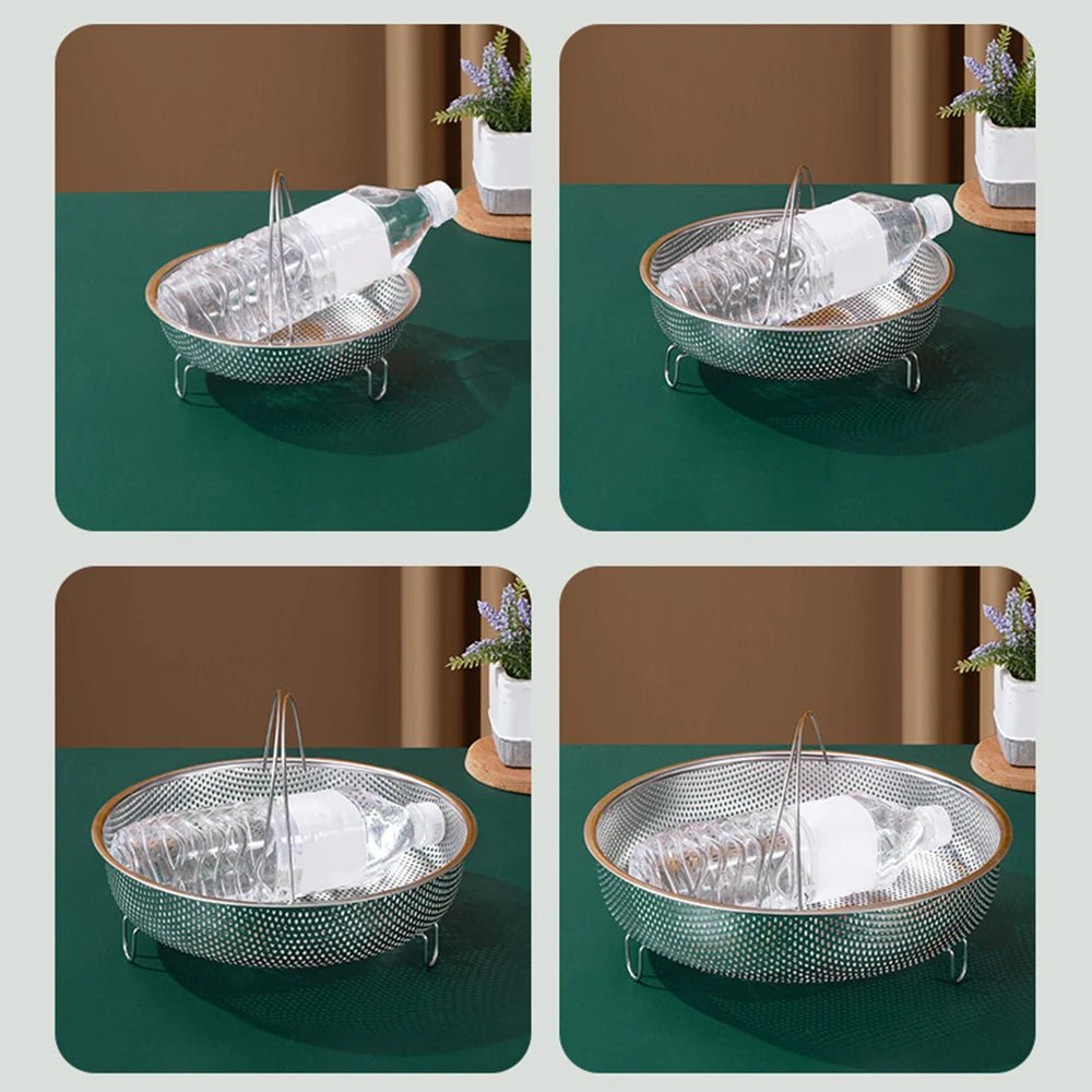 Panier Vapeur Inox Multifonction – Support à Poignées pour Cuisson Saine et Pratique