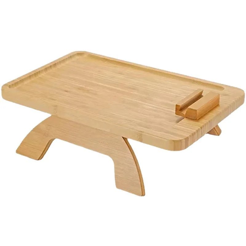 Tablette d’Appoint Clipable en Bambou pour Canapé