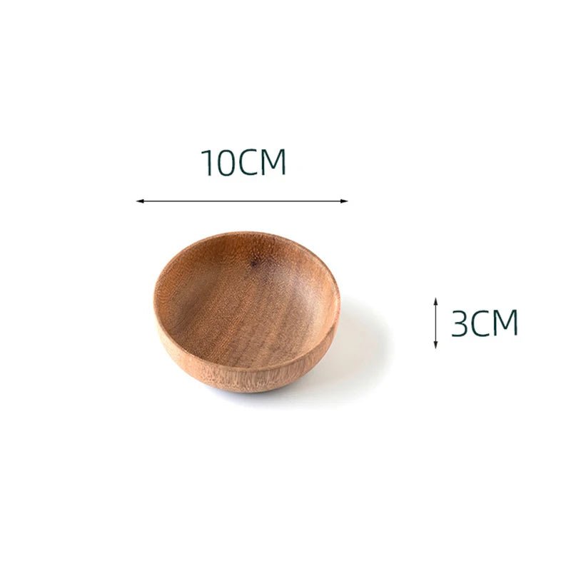 Assiette en Bois Ronde  Style Japonais