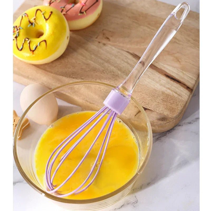 Fouet Pastel en Silicone avec Manche en Bois
