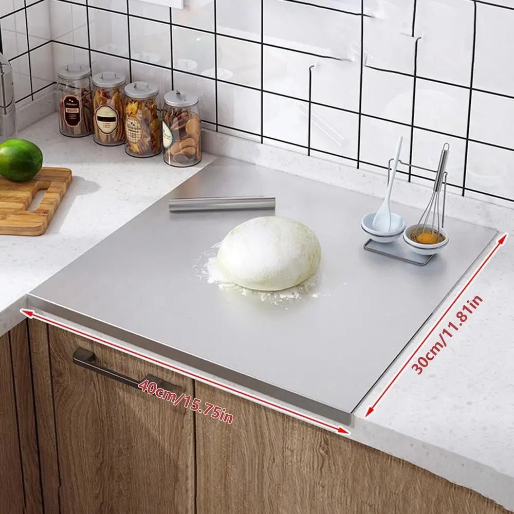 Planche à découper inox anti-débordement