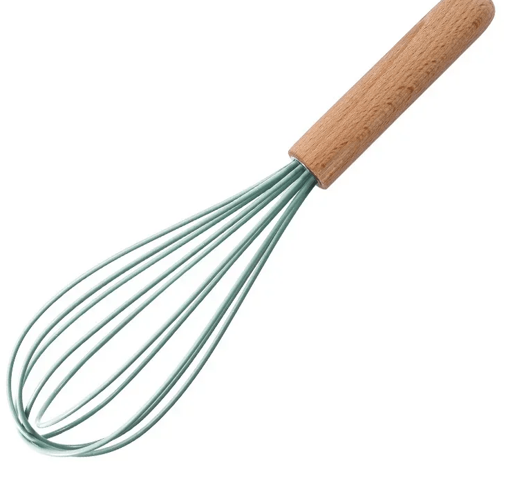 Fouet Pastel en Silicone avec Manche en Bois