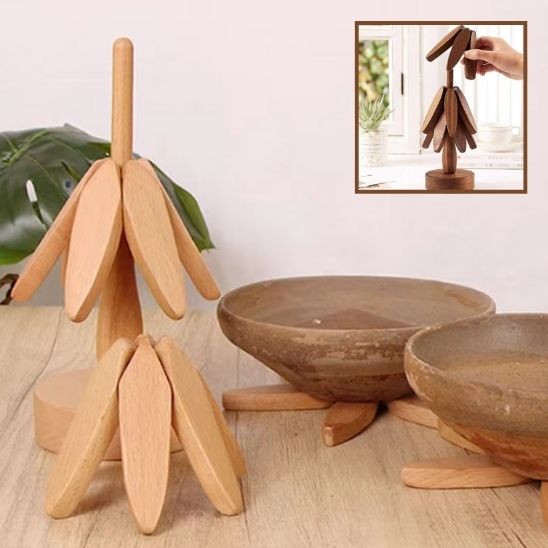 Dessous de Plat Arbre en Noyer -Protection Thermique