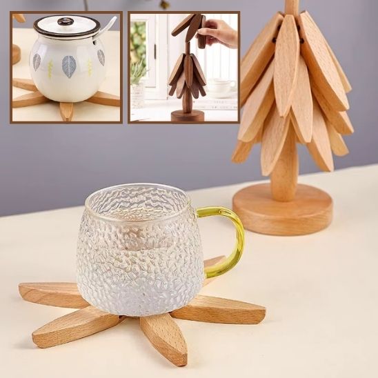 Dessous de Plat Arbre en Noyer -Protection Thermique