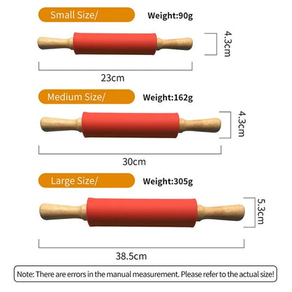 Rouleau en silicone et poignées en bois