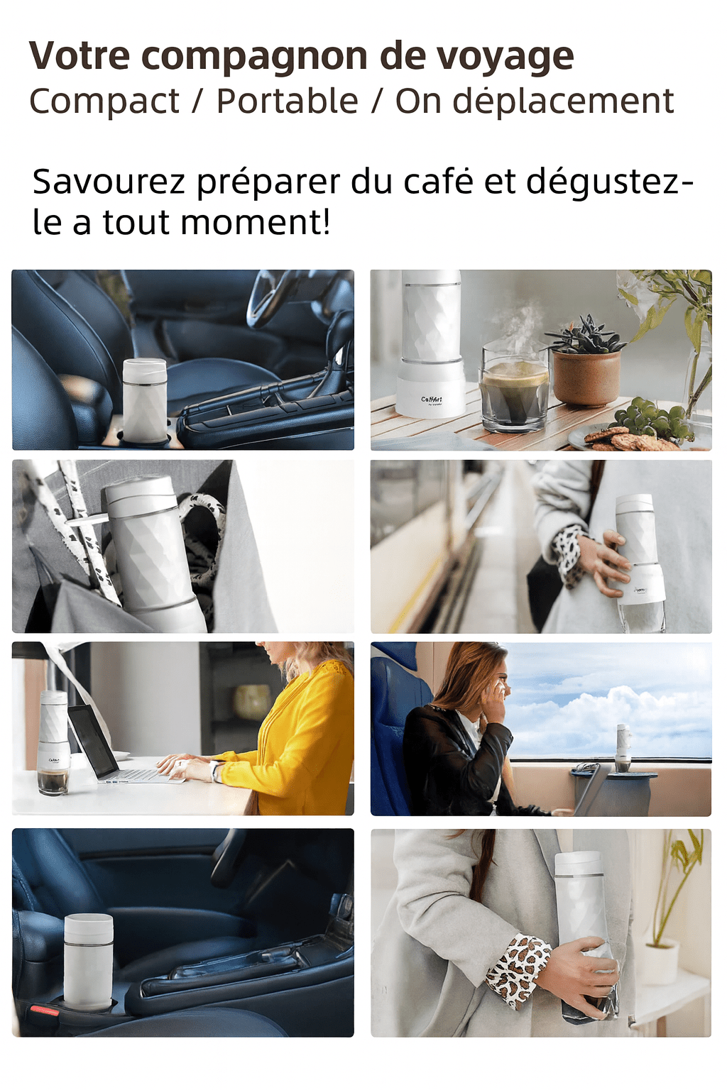 Machine à expresso portable compatible avec capsules et café moulu