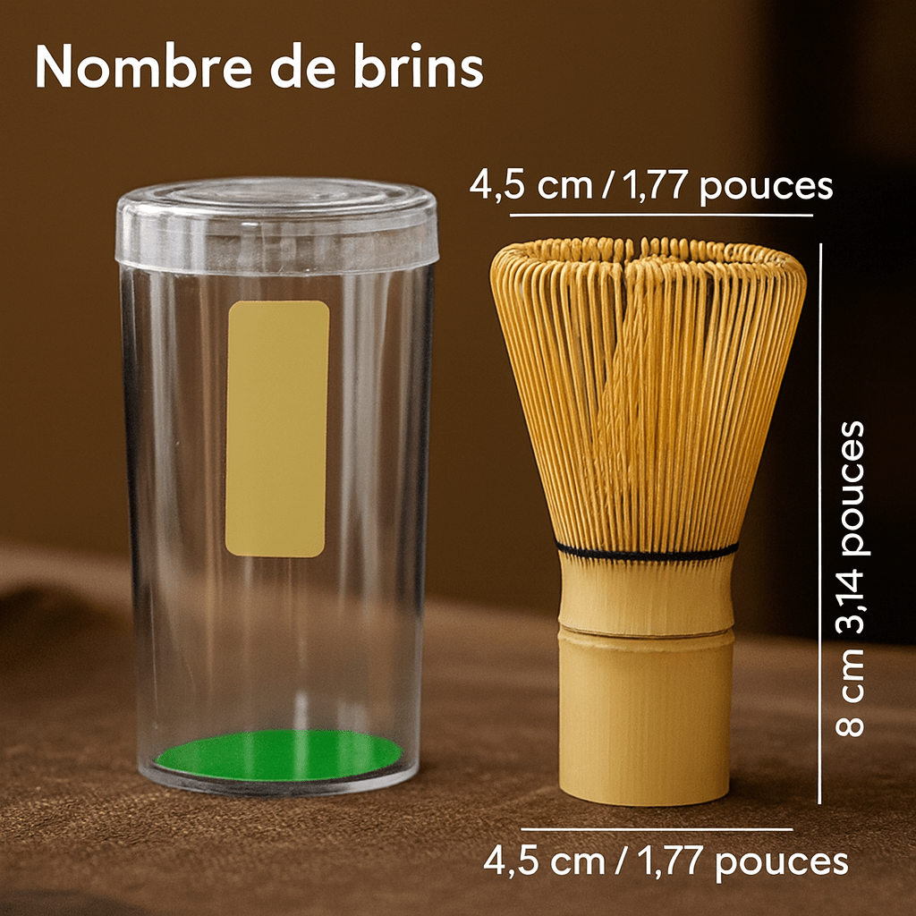 Fouet à Matcha Japonais en Bambou