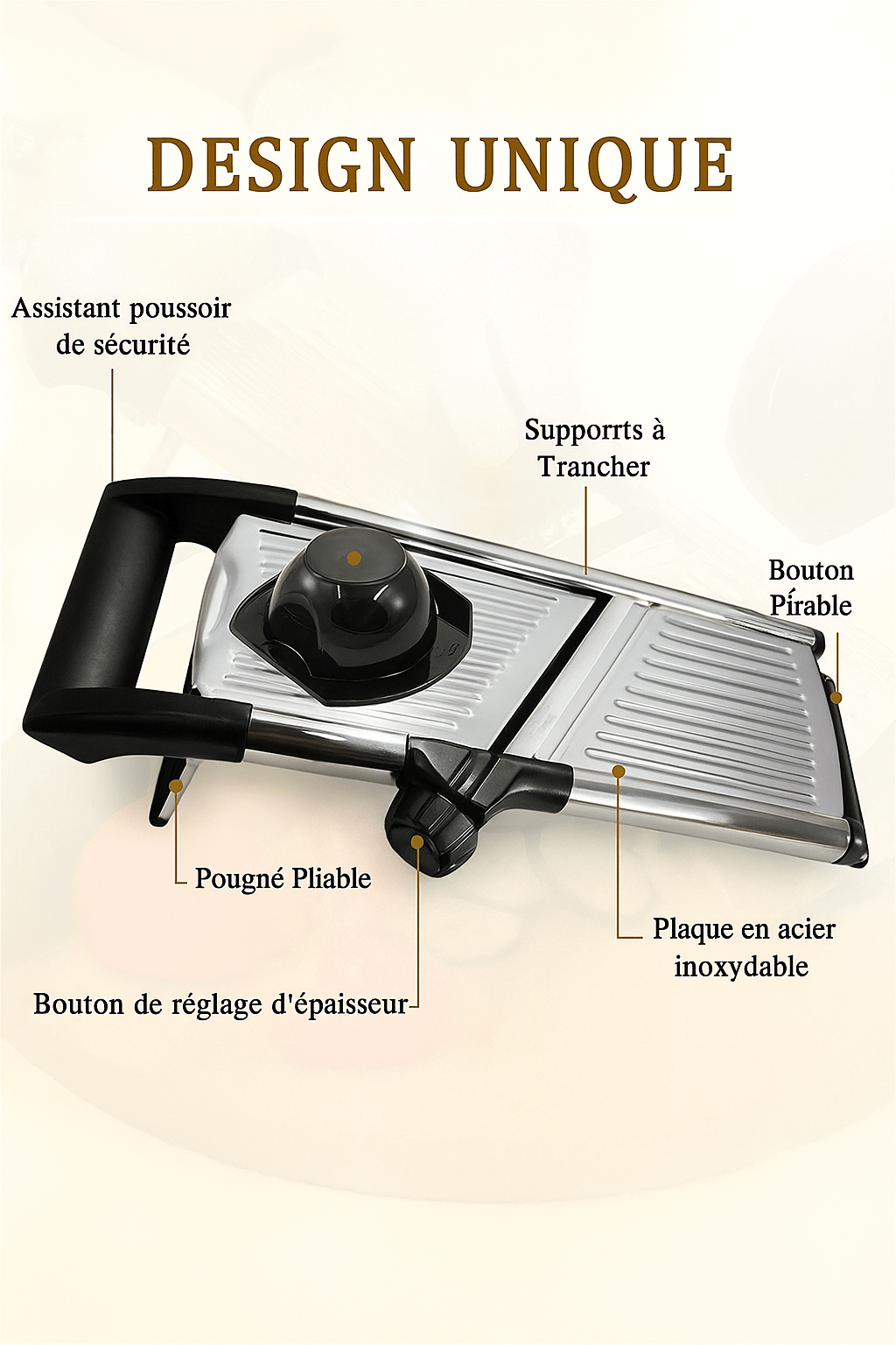 Mandoline Multifonction Acier Inox