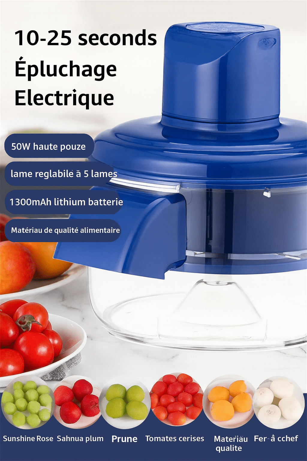 Éplucheur Électrique Intelligent Multi-Usages