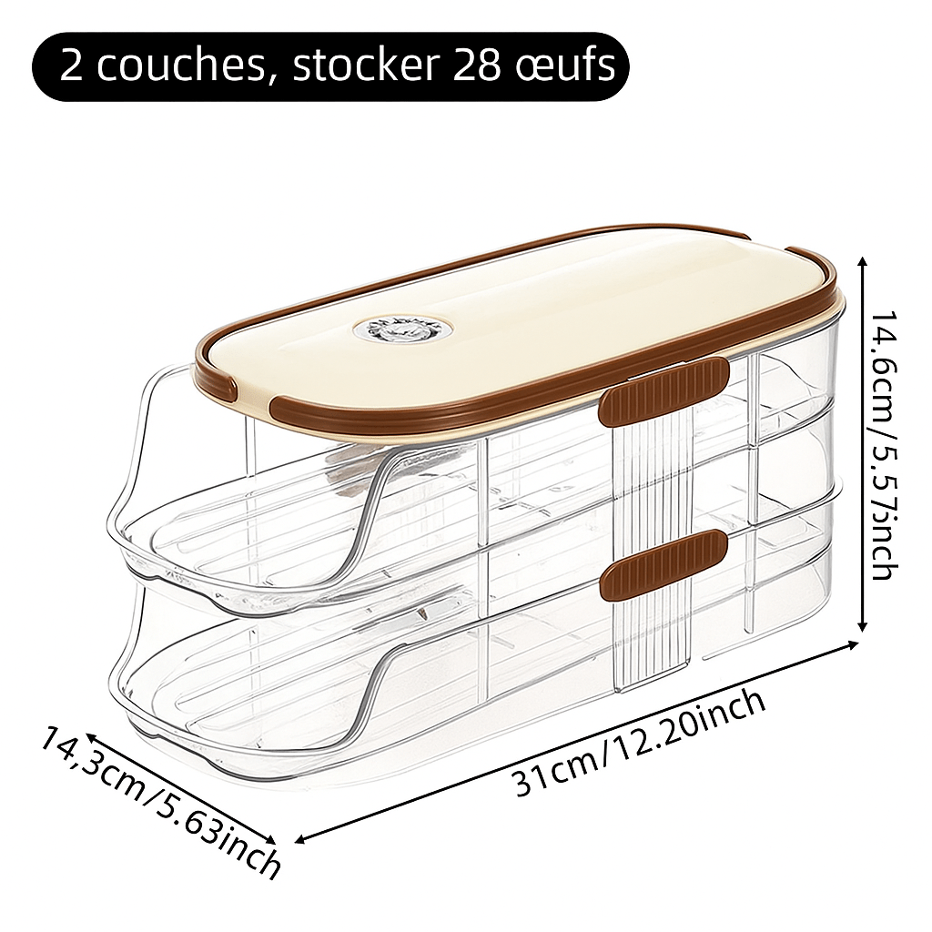 Boîte Range-Œufs  à Roulement Automatique