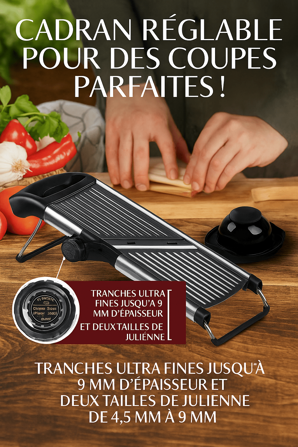 Mandoline Multifonction Acier Inox