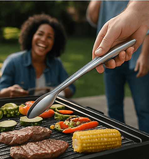 Pinces de Barbecue en Acier Inox– Poignée Longue Antidérapante - Boutique Cuisine AZ