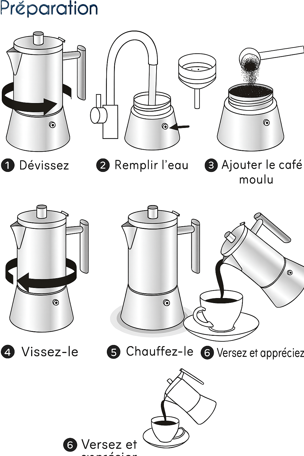 Cafetière Italienne Moka Induction