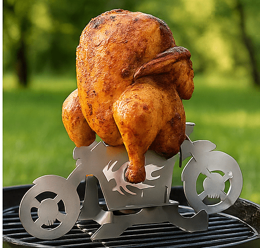 Support Moto Inox pour Poulet Rôti - Boutique Cuisine AZSupport Moto Inox pour Poulet Rôti