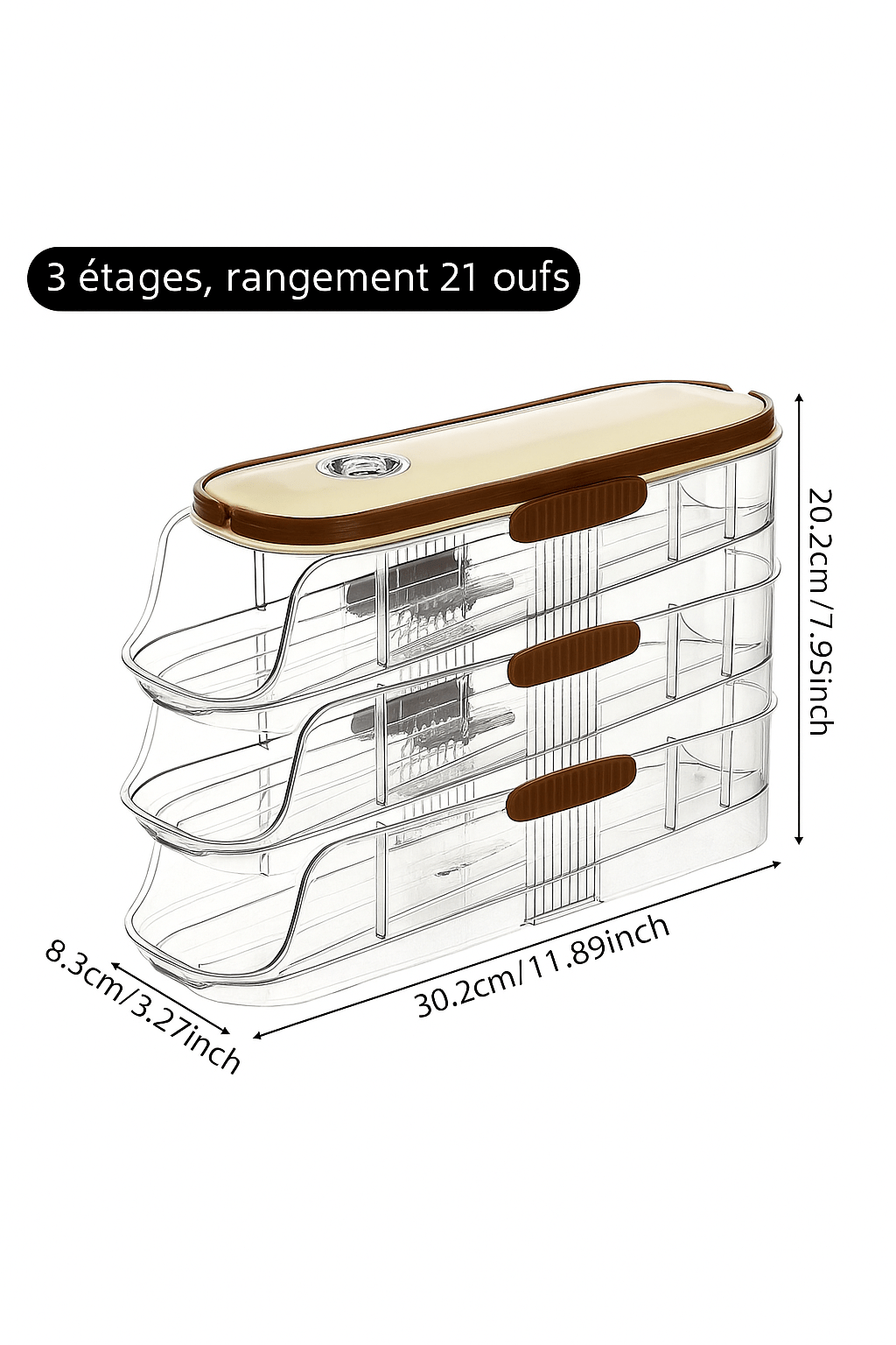 Boîte Range-Œufs  à Roulement Automatique