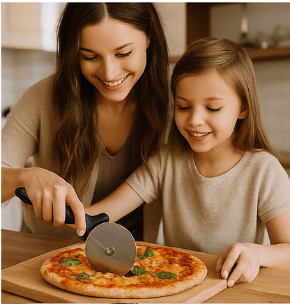 Roue Coupe-Pizza en Acier Inoxydable – Manche Ergonomique