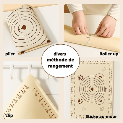 Tapis de Pâtisserie Antidérapant et Antiadhésif Motif - Ours