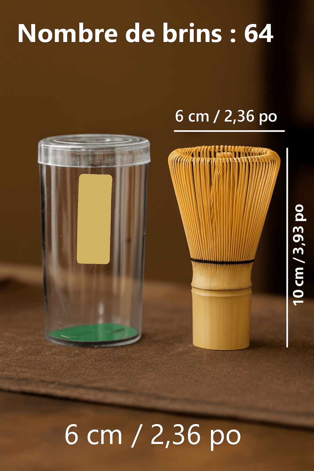 Fouet à Matcha Japonais en Bambou