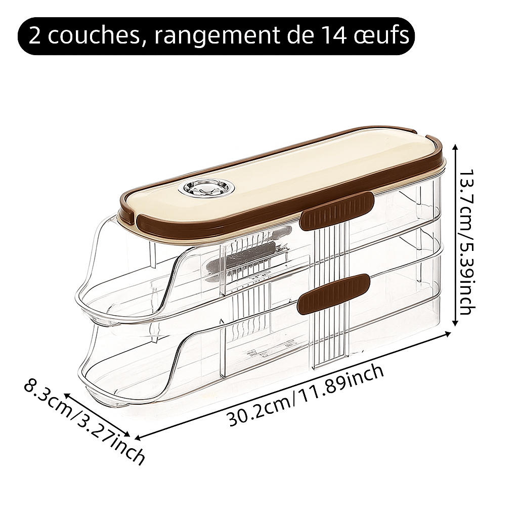 Boîte Range-Œufs  à Roulement Automatique