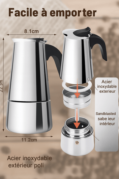 Cafetière Italienne Moka  – Compatible Induction